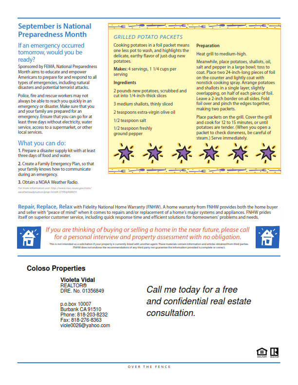 Coloso Properties September 2014 Newsletter